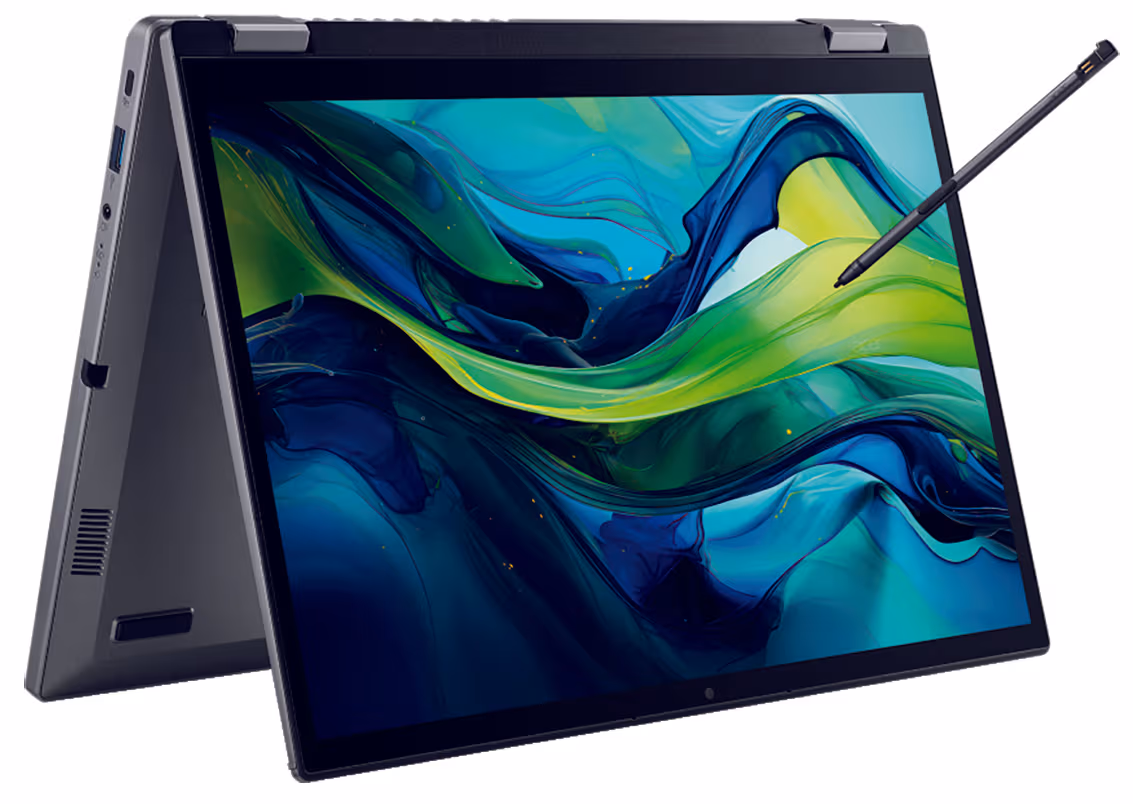 ACER Convertible Laptop Aspire Spin 14 ASP14-51MTN-58WW inkl. Pen 14", Intel® Core™ 5, 16 GB RAM, 512 GB SSD 14" Convertible Notebook – Grau
