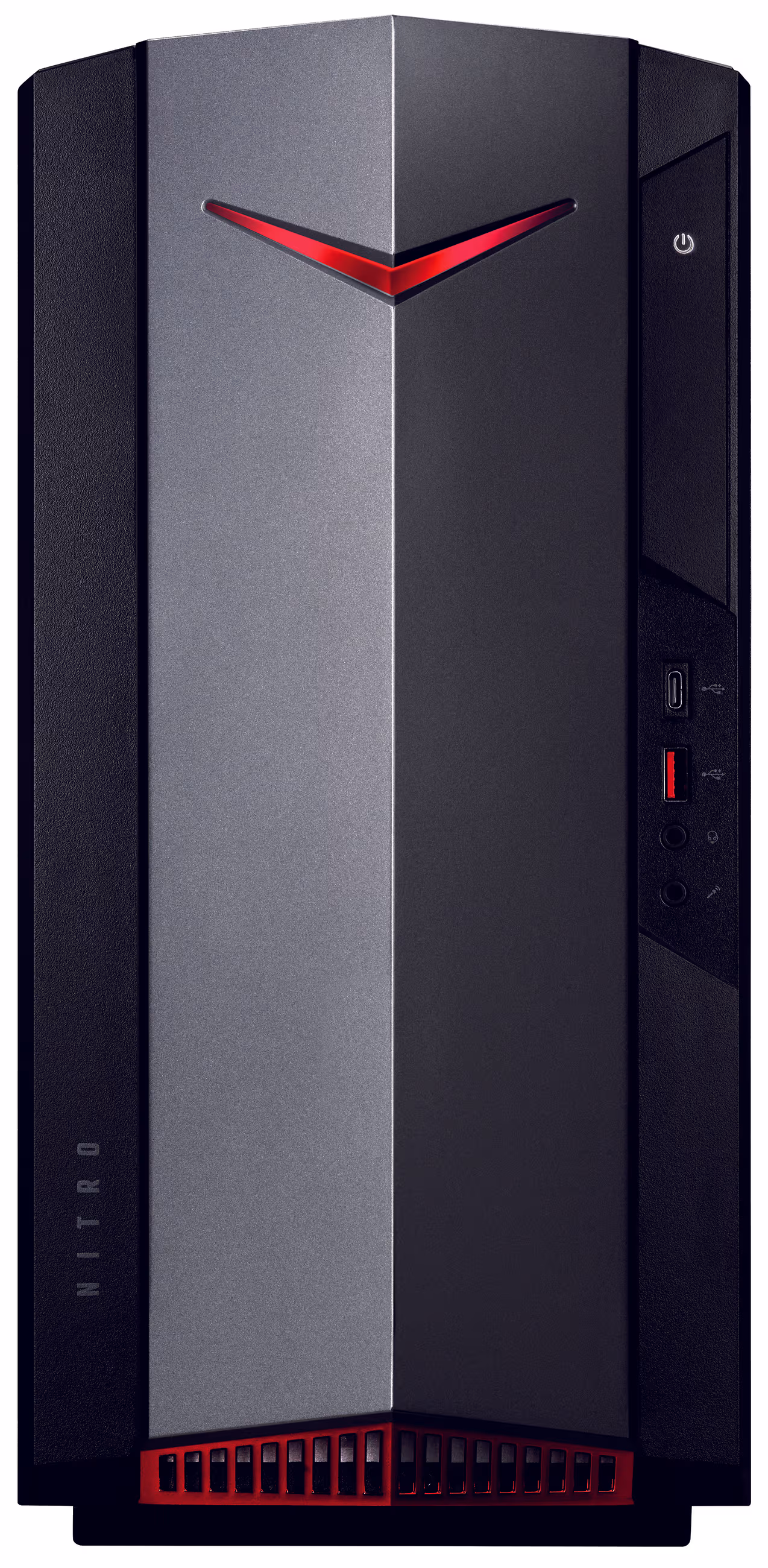 ACER Gaming Desktop PC Nitro N50-640 5EZ002 Grey/Red Intel Core i7, 32 GB RAM, 1 TB SDD, NVIDIA GeForce GTX 1650 – Gaming PC – Grau