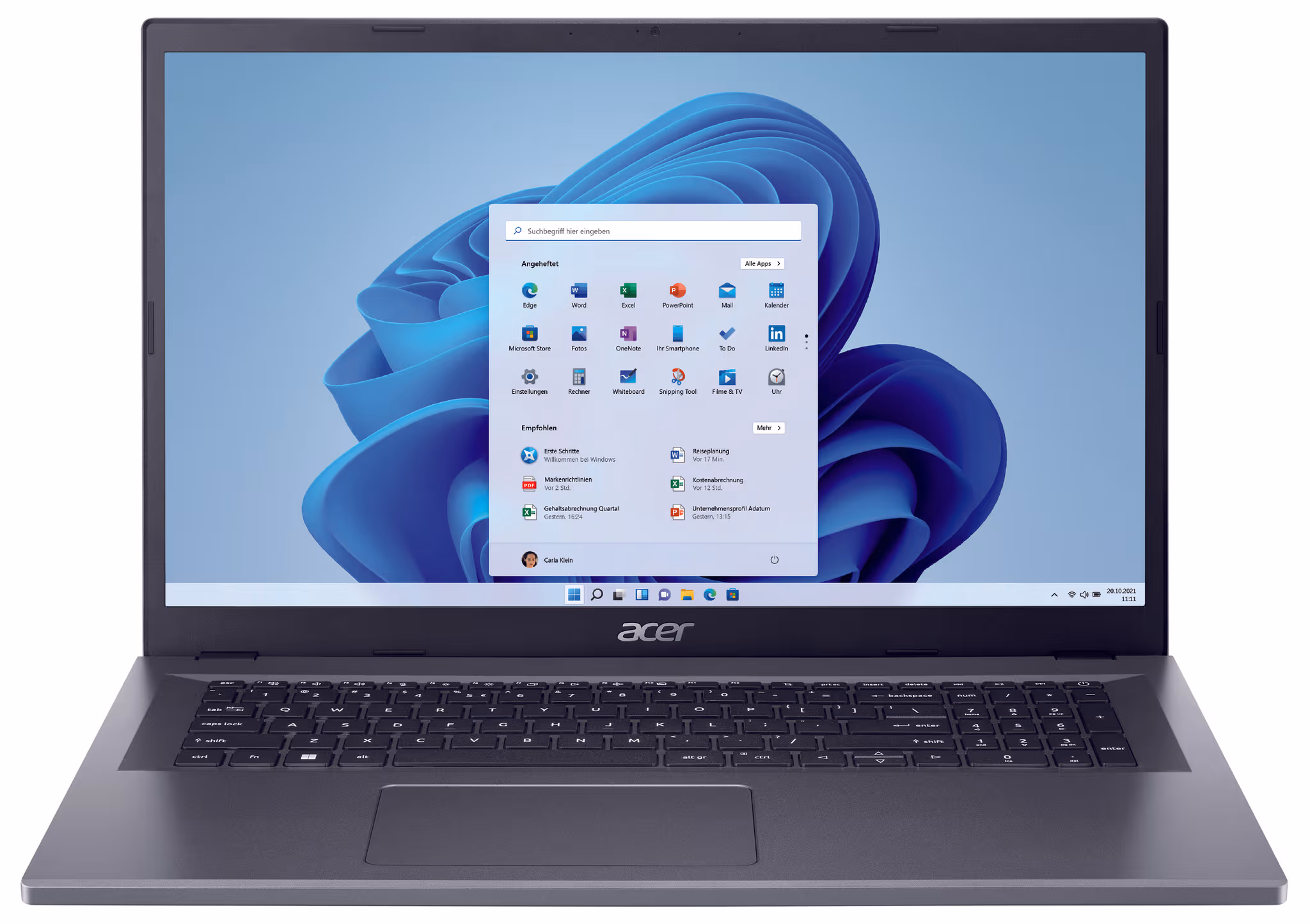 ACER Laptop Aspire 3 A317-55P-308Q 17.3", Intel Core i3, 8 GB RAM, 512 GB SSD 17.3" Notebook – Grau