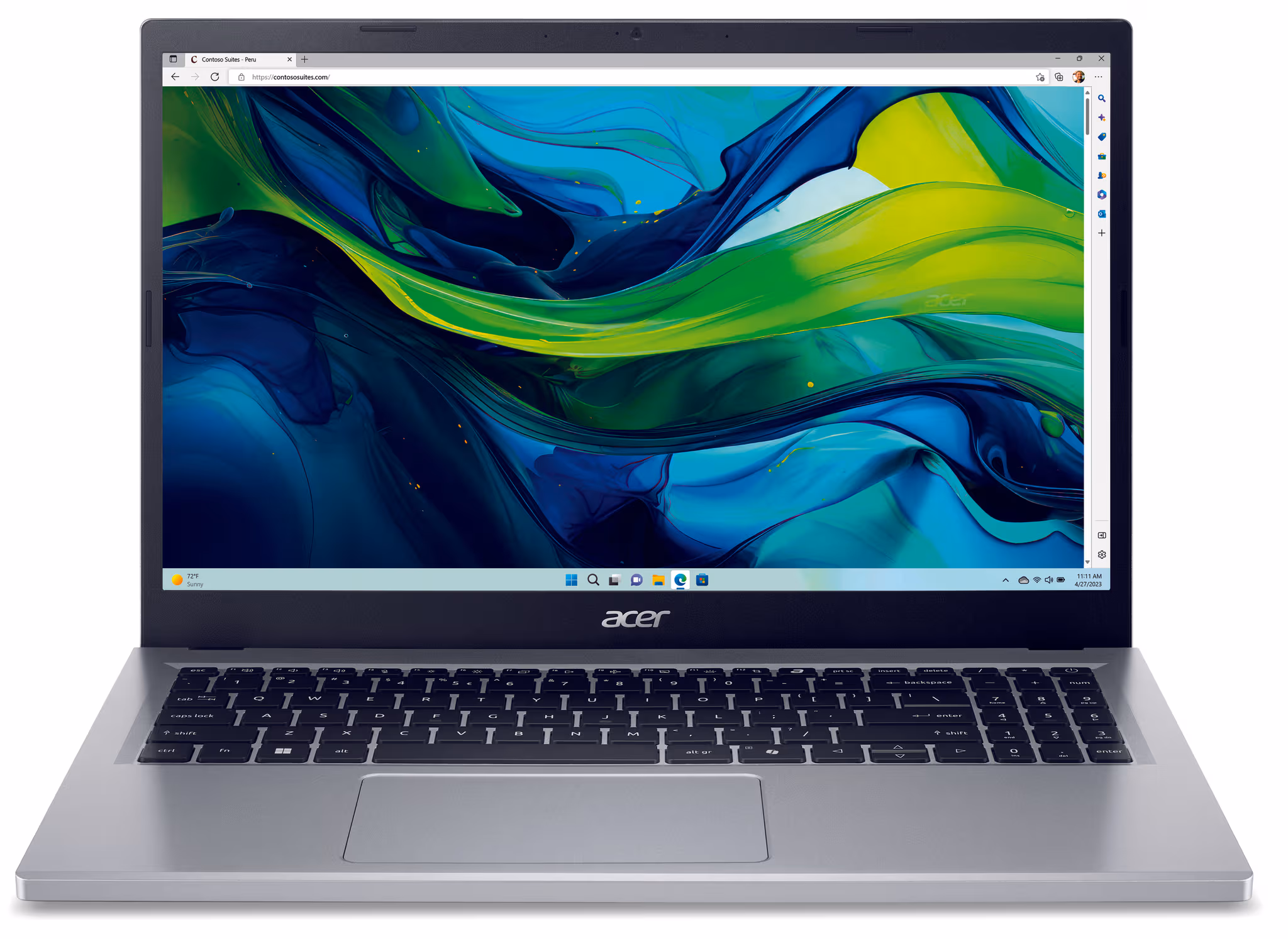 ACER Laptop Aspire Go 15 AG15-31P-C2YP 15.6", Intel® Prozessor N100, 4 GB RAM, 128GB SSD 15.6" Notebook – Silber