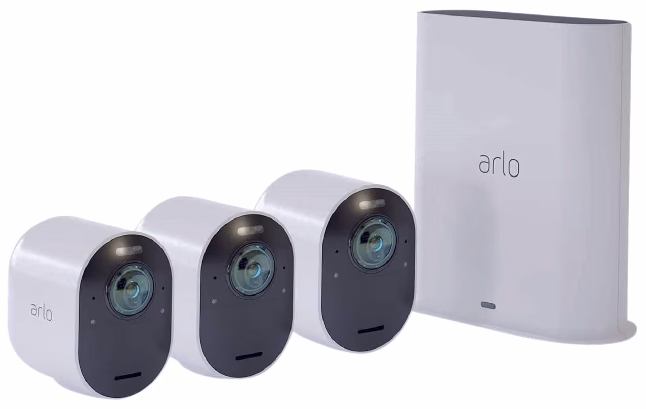 Arlo Ultra 2 VMS5340-200EUS 3er-Set Netzwerkkamera VMS5340-200EUS – Überwachungskamera – Weiss