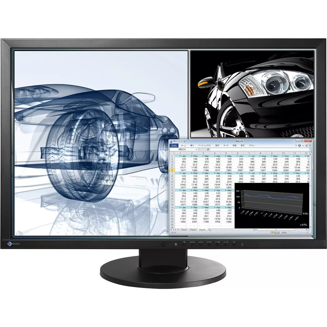 EIZO - EV2430 Swiss Edition (24", WUXGA) -, Schwarz, 40 x cm