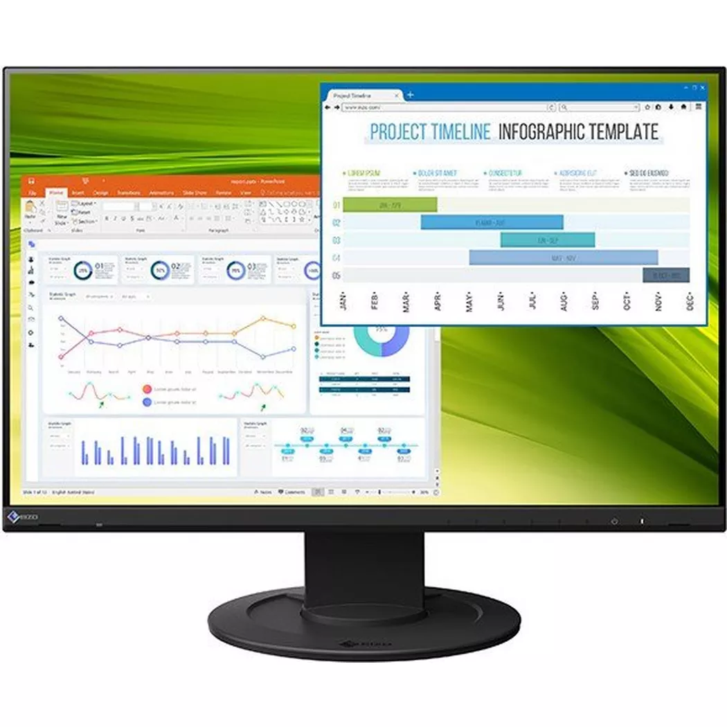 EIZO - FlexScan EV2360 Swiss Edition (22.5, WUXGA) -, Schwarz, 30 x cm
