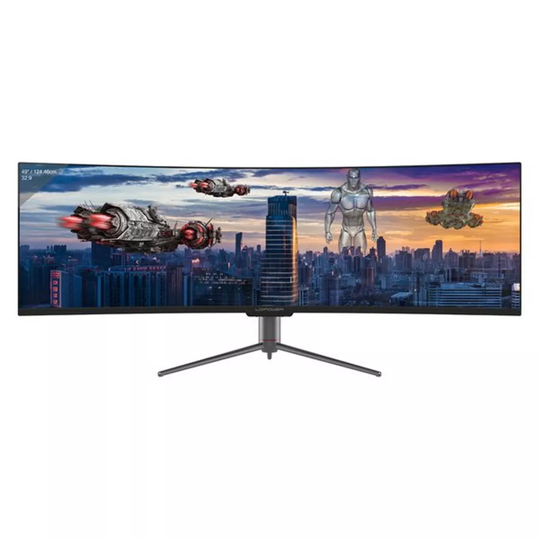 LC-POWER - LC-M49-DQHD-120-C-Q LED display 124,5 cm (49 Zoll) 5120 x 1440 Pixel UltraWide Quad HD QLED Schwarz, Schwarz