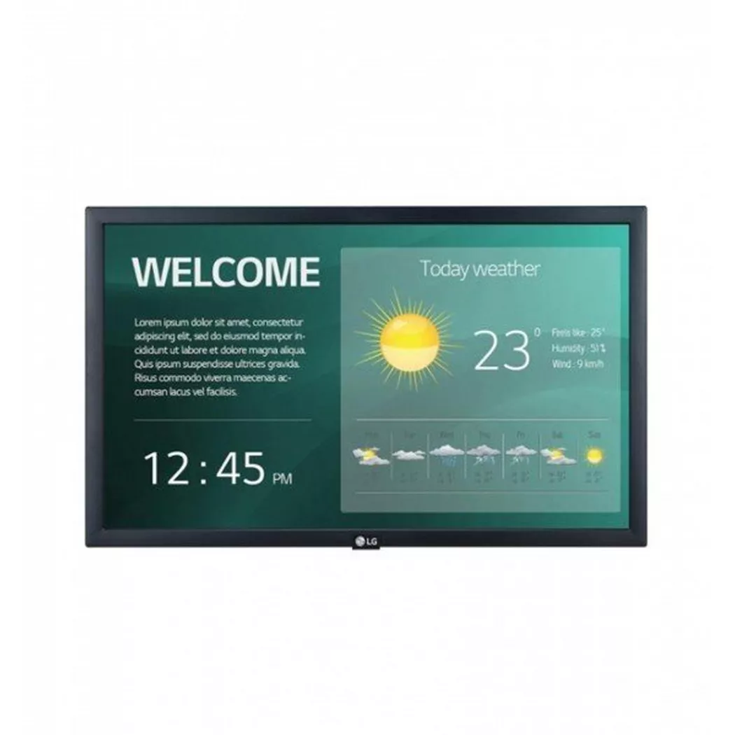 LG - 22SM3G-B Signage-Display Digital Beschilderung Flachbildschirm 54,6 cm (21.5") IPS WLAN 250 cdm² Full HD Schwarz Eingebauter Prozessor 167,