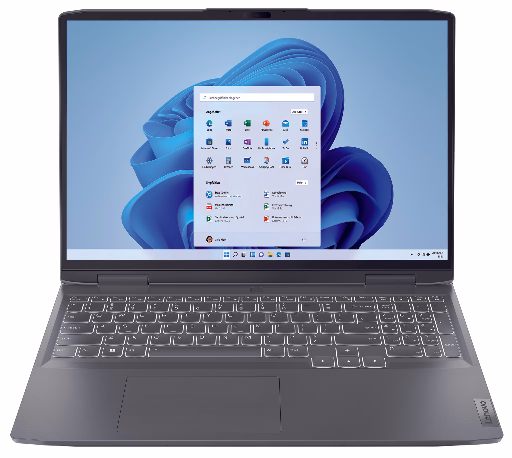 Lenovo Gaming Notebook LOQ 16IRH8 16", Intel Core i7, 16 GB RAM, 512 GB SSD, NVIDIA GeForce RTX 4050 16" Gaming Notebook – Gaming Laptop – Grau