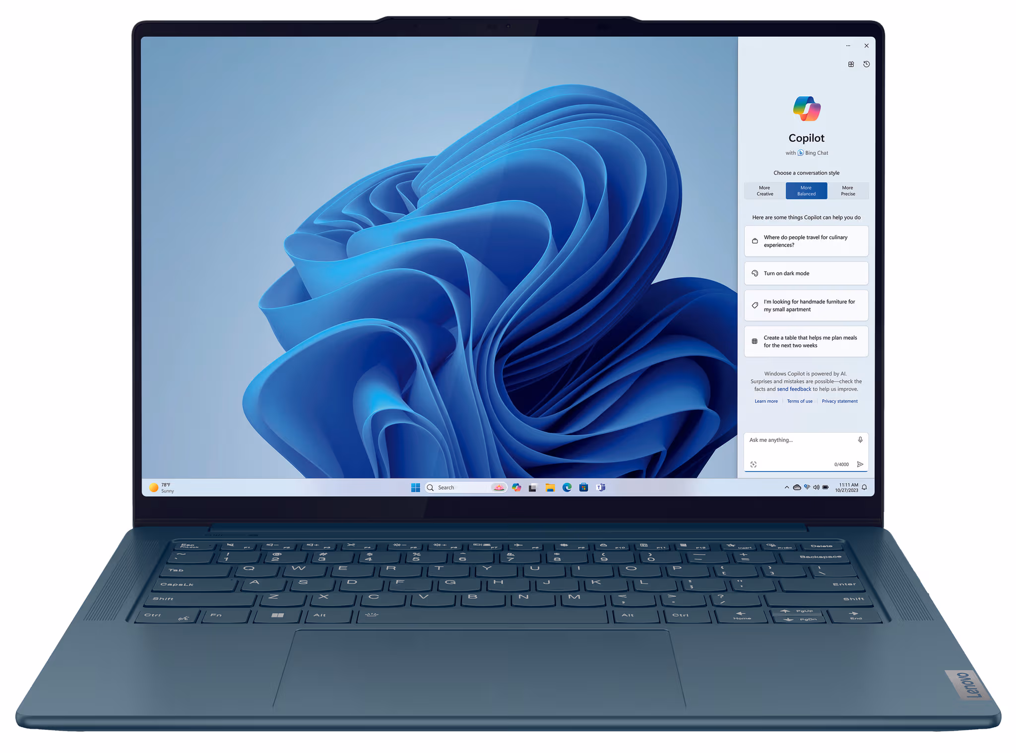Lenovo Laptop YOGA PRO 7 14IRH8 14.5", Intel Core Ultra 7, 32 GB RAM, 1 TB SSD 14.5" Notebook – Blau
