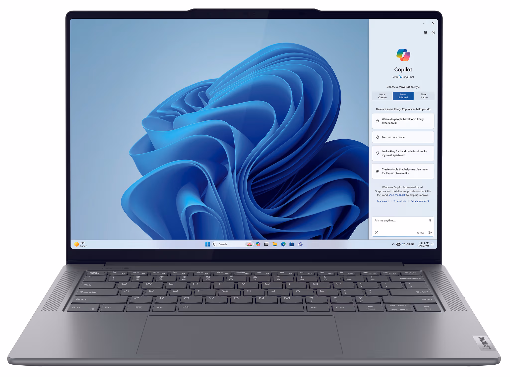 Lenovo Laptop Yoga Pro 7 14AHP9 14.5", AMD Ryzen™ 7, 16 GB RAM, 1 TB SSD 14.5" Notebook – Grau
