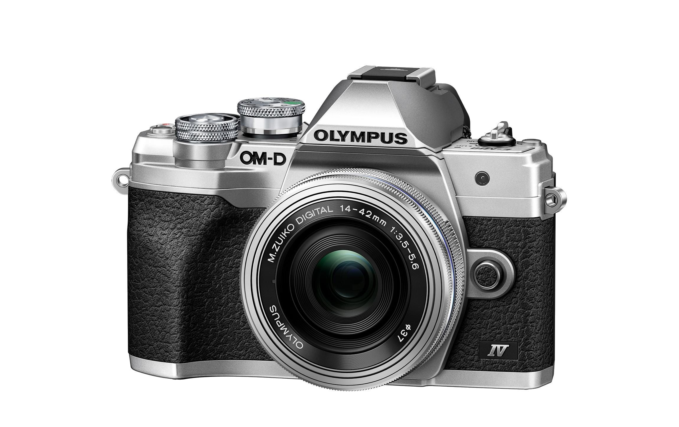 Olympus Kompaktkamera »E-M10 Mark IV Kit 14-42 Silber«, 20,3 MP, WLAN (WiFi)