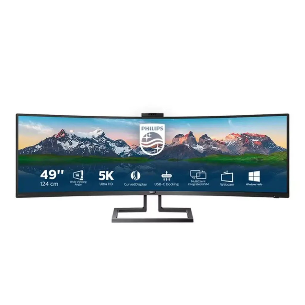 Philips - P Line Curved SuperWide-LCD-Display im Format 32:9 499P9H00, Schwarz