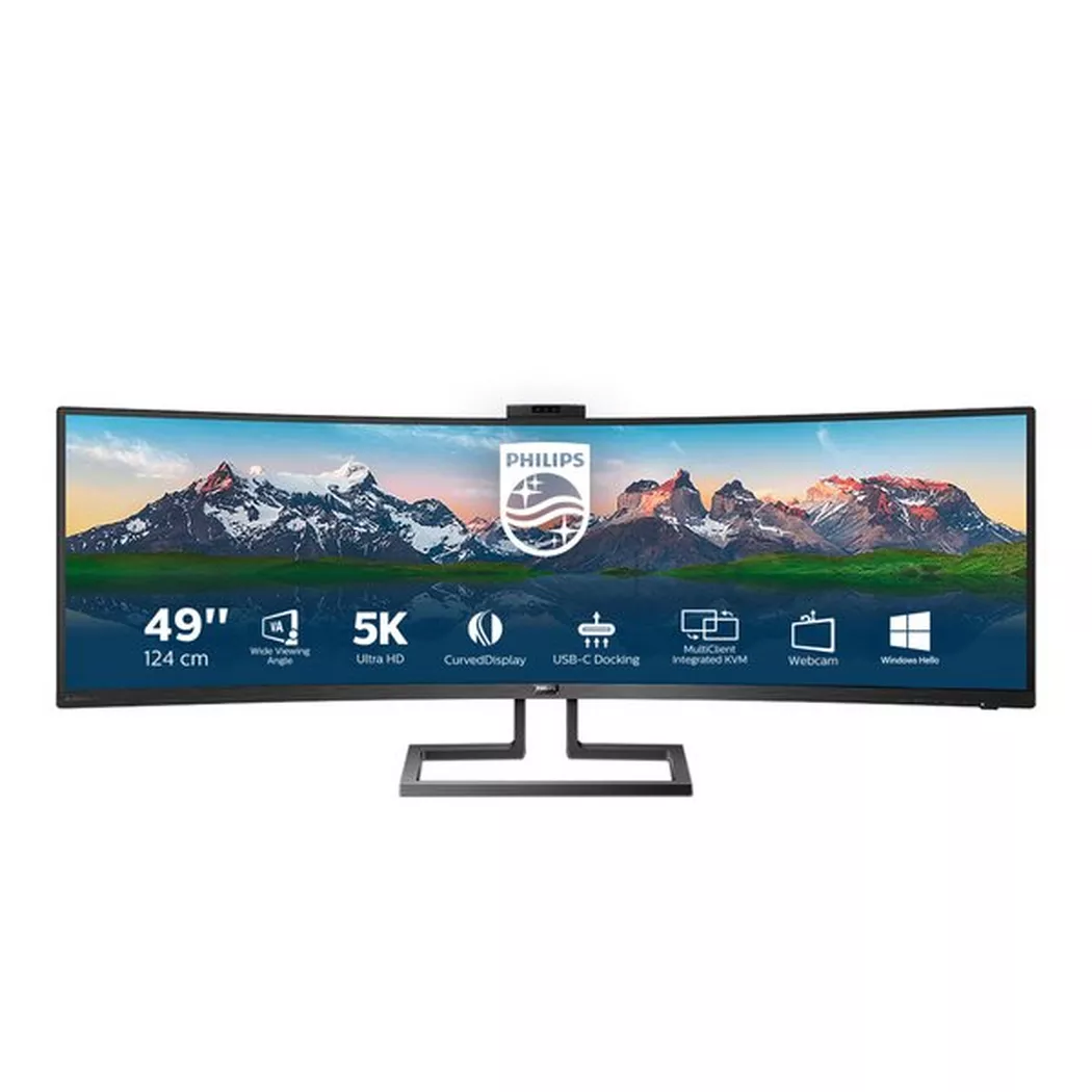 Philips - P Line Curved SuperWide-LCD-Display im Format 32:9 499P9H00, Schwarz